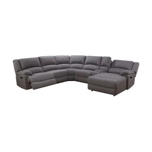Deal: Fletcher 6-Piece Fabric Reclining Sectional Sofa in Grey Fabric ...